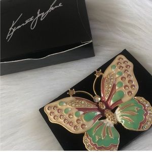 Vintage KENNETH JAY LANE Pastel Butterfly Pin